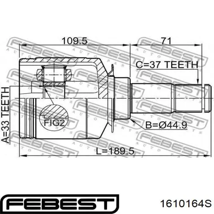 ШРУС наружный передний 1610164S Febest
