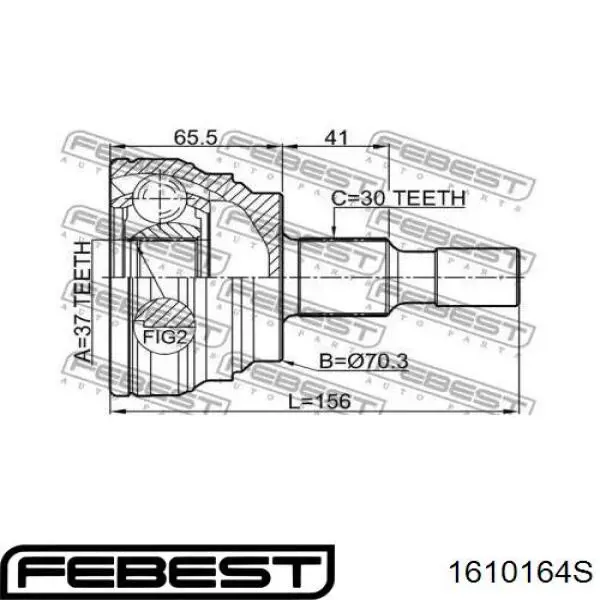 ШРУС наружный Febest 1610164S
