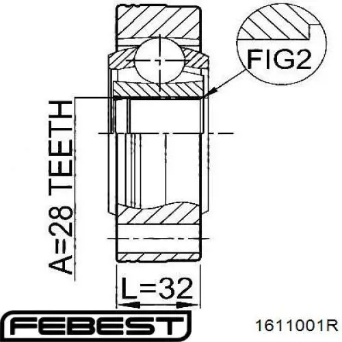 Купить A1243500713 Mercedes ШРУС внутренний задний