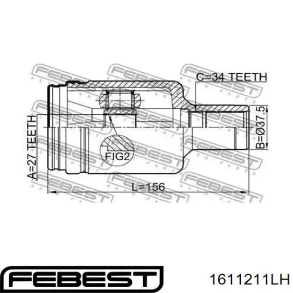 Купить 1611211LH Febest Шрус внутренний левый