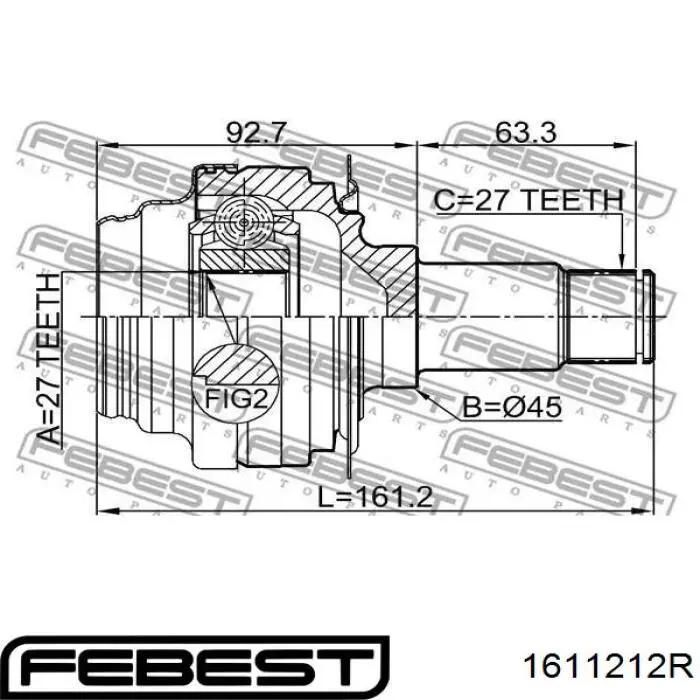 Купить 1611212R Febest 
