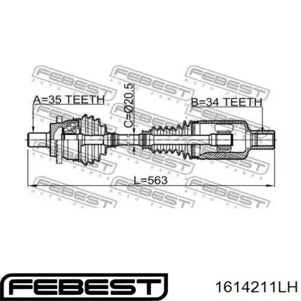 Привод передний левый Cardone 609685 цена, от 166.29 USD