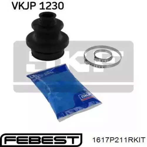 1617P211RKIT Febest Пыльник шарнира угловых скоростей внутренний задний