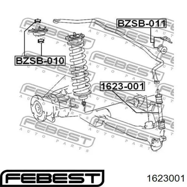 Купить 1623001 Febest Солдатик стабилизатора, заднего