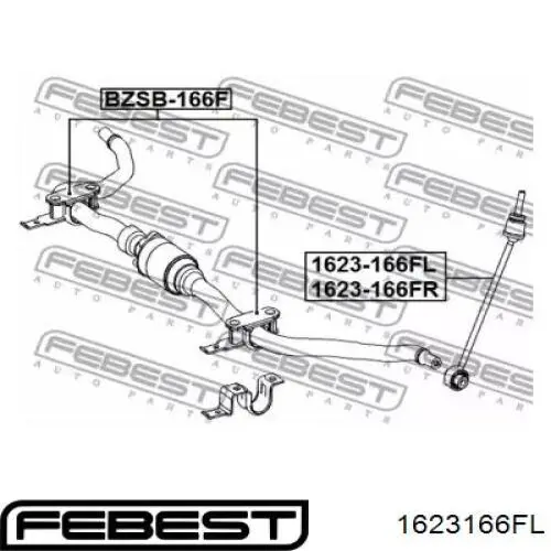 Стойка стабилизатора переднего левая 1623166FL Febest