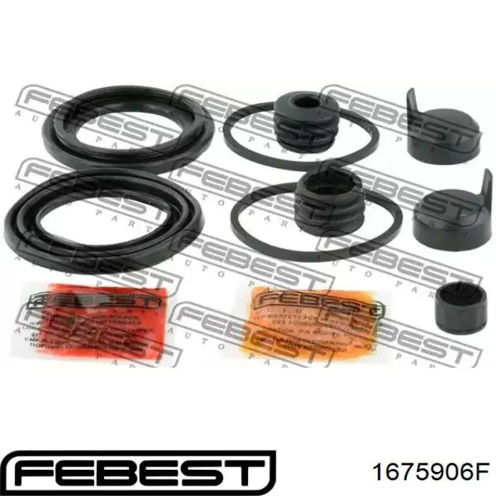 1675906F Febest kit de reparação de suporte do freio dianteiro