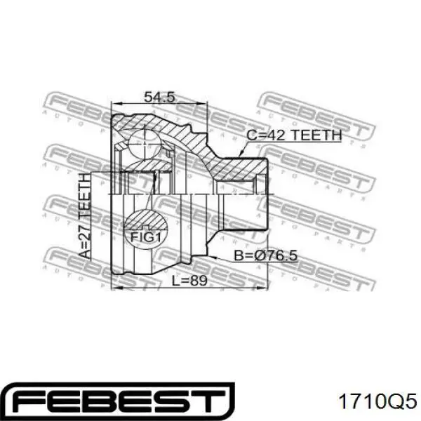 ШРУС наружный передний 0024683 GKN-Spidan