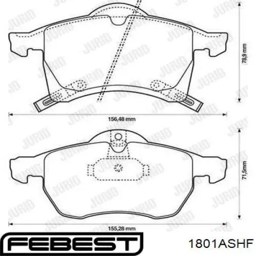 Колодки Febest 1801ASHF цена, от 23.59 USD