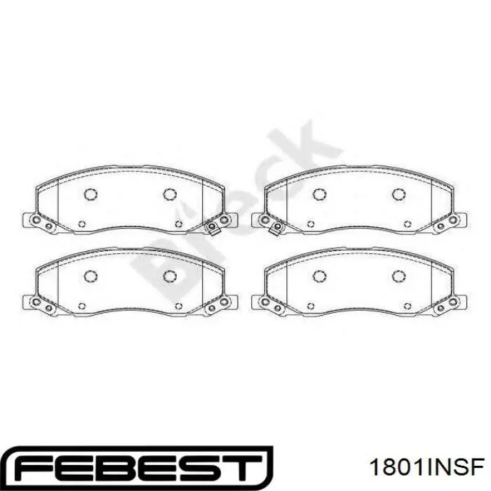 Купить 1801INSF Febest Колодки тормозные