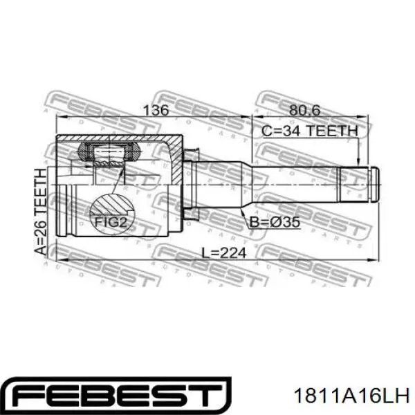 Купить 13306862 Opel Шрус внутренний левый