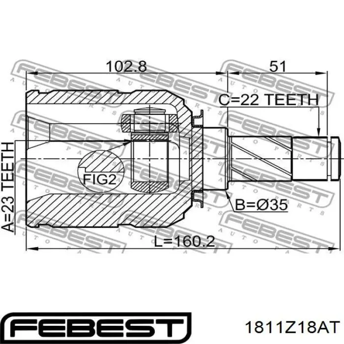 Шарнир угловых скоростей внутренний передний Opel 0374576 цена, от 121.40 USD