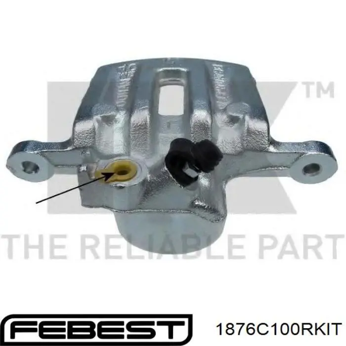 Купить 1876C100RKIT Febest Ремкомплект суппорта тормозного, заднего