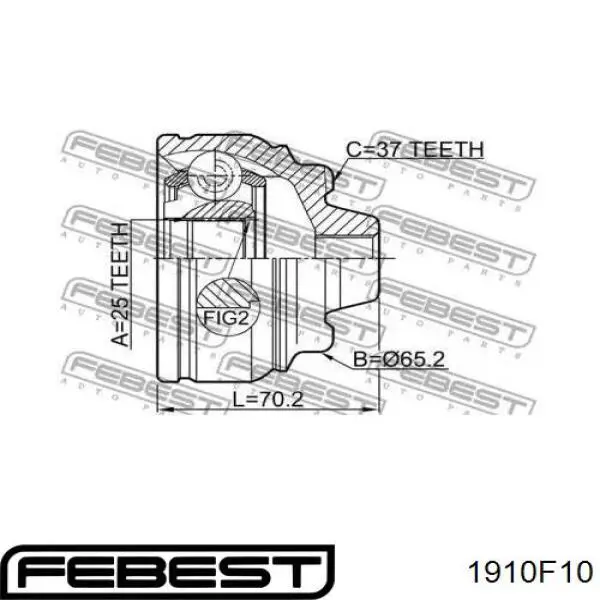 Граната колесная Febest 1910F10 цена, от 202.53 USD