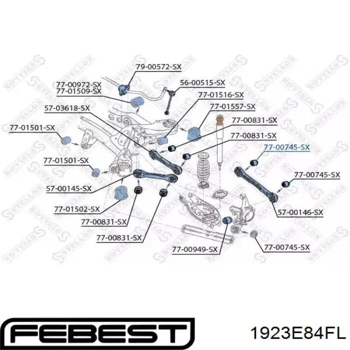 Купить 1923E84FL Febest Линк левого стабилизатора
