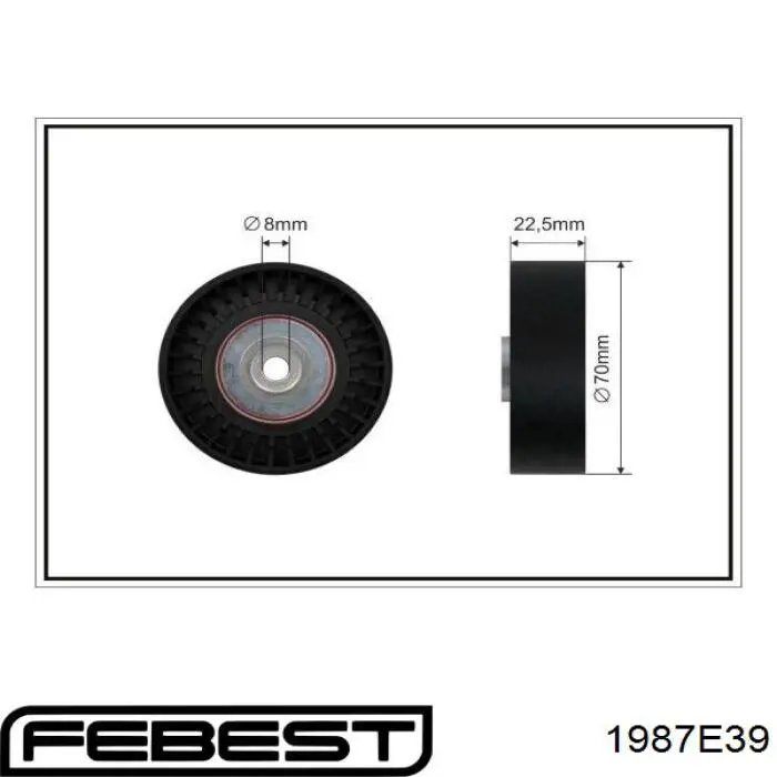 Ролик паразитный Febest 1987E39