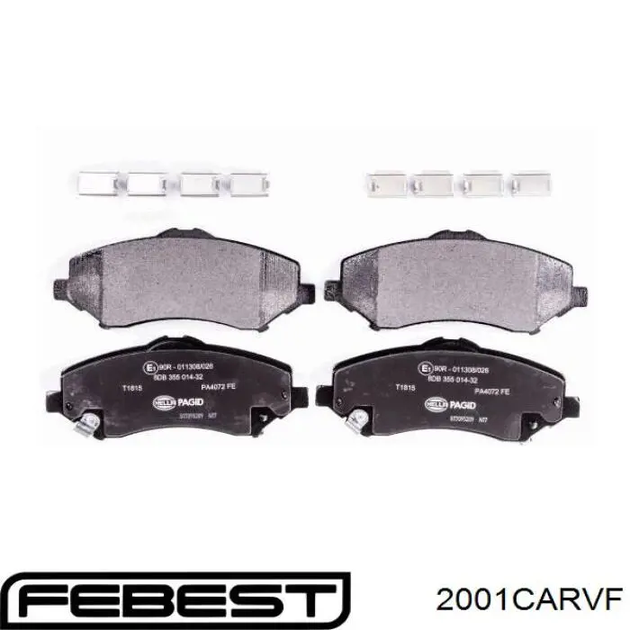 Передние тормозные колодки 2001CARVF Febest