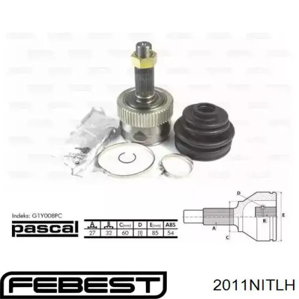 Купить 2011NITLH Febest Шрус внутренний левый