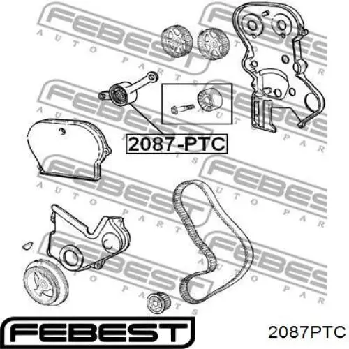 Ролик ГРМ 2087PTC Febest