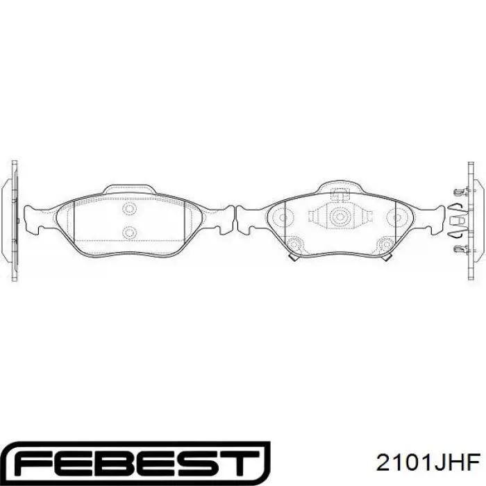 Передние тормозные колодки 2101JHF Febest