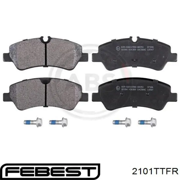 Купить 2101TTFR Febest Колодки тормозные задние, дисковые