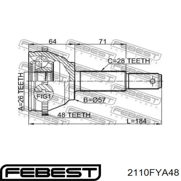 ШРУС наружный передний 4602019 Ford
