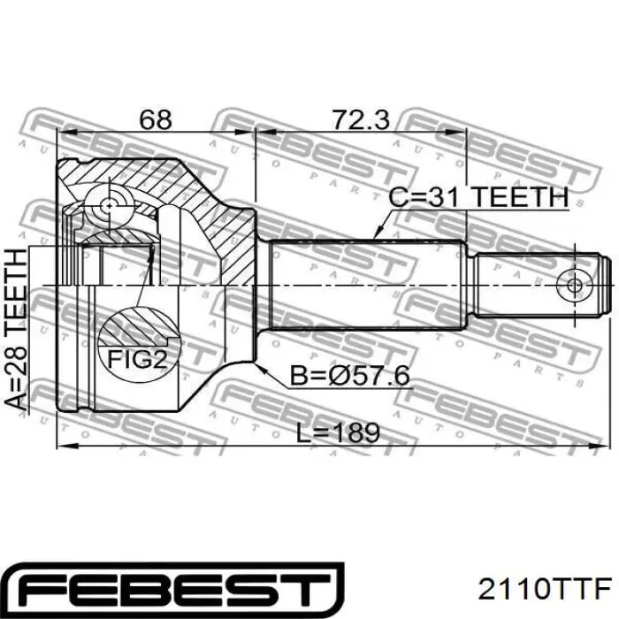 Граната колесная Febi 196399 цена, от 38.27 USD