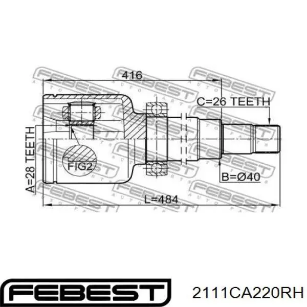 ШРУС внутренний передний правый Zekkert GS4979