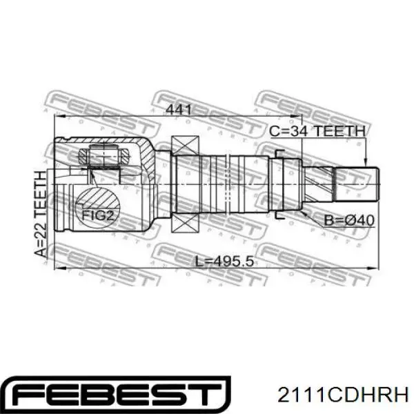 Купить TX566 Ford Шарнир угловых скоростей передний правый