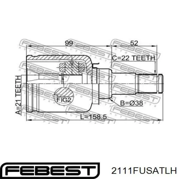 Купить 1418957 Ford Шрус внутренний левый