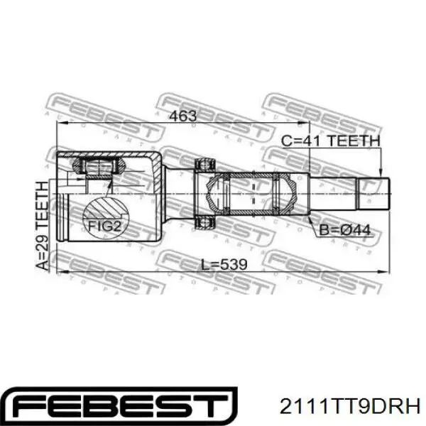 Junta homocinética interna dianteira direita para Ford Transit (V347/8)