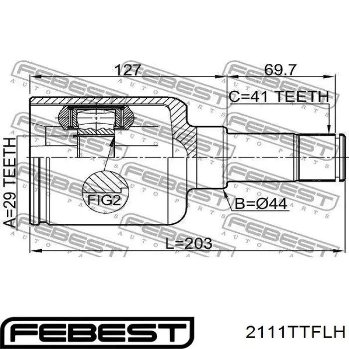 Купить 1787348 Ford Шрус внутренний левый