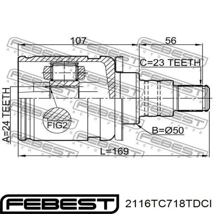 Трипоид Febest 2116TC718TDCI