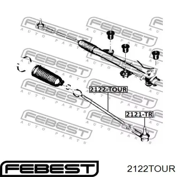 Рулевая тяга Febest 2122TOUR цена, от 17.76 USD