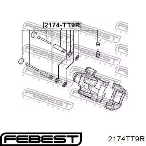 Ремкомплект тормозной системы Febest 2174TT9R цена, от 8.40 USD