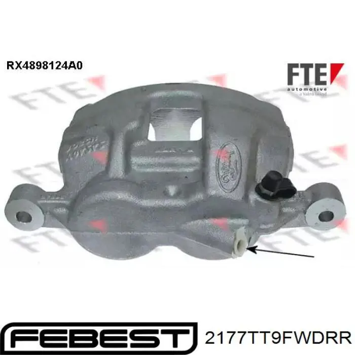 2177TT9FWDRR Febest Суппорт тормозной задний правый