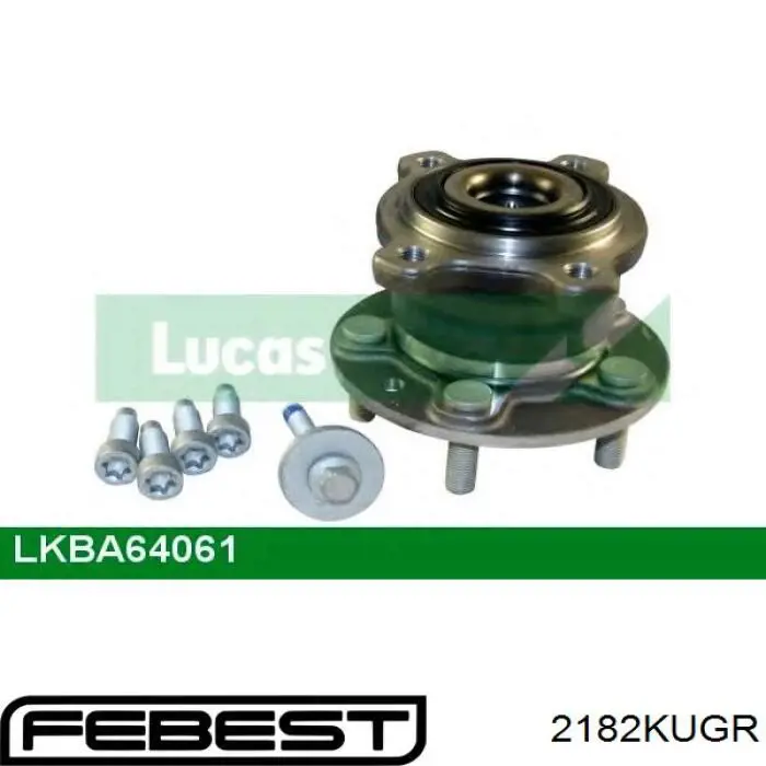 Подшипник задней ступицы 2182KUGR Febest