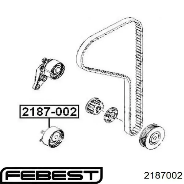 Купить 2187002 Febest Ролик натяжителя газораспределительного ремня