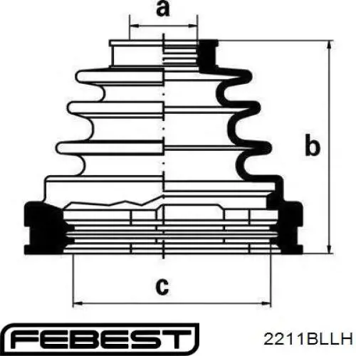 Купить 2211BLLH Febest ШРУС внутренний