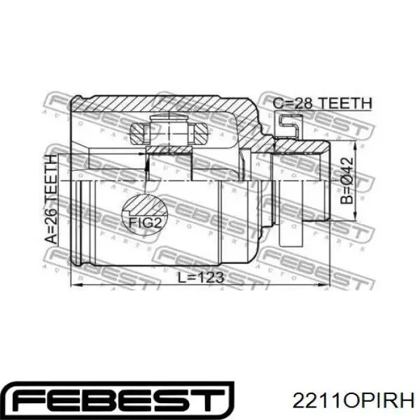 ШРУС внутренний правый 2211OPIRH Febest