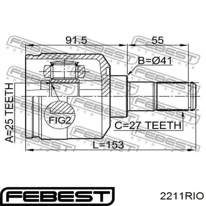 Шарнир угловых скоростей внутренний передний Market (OEM) XX495011W200 цена, от 30.33 USD