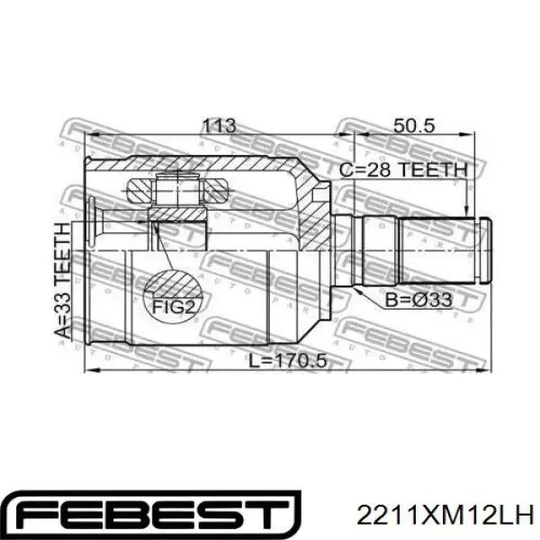 Шарнир угловых скоростей передний левый Hyundai/Kia 49582C5200 цена, от 47.01 USD