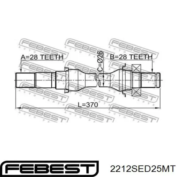  2212SED25MT Febest