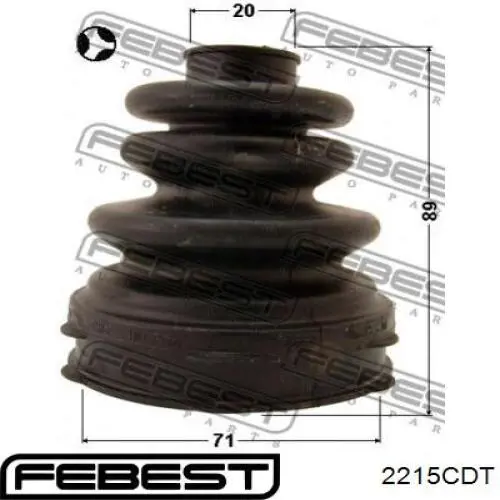 Купить 2215CDT Febest Пыльник гранаты внутренний, передней полуоси