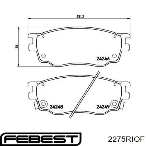 Ремкомплект переднего суппорта 2275RIOF Febest