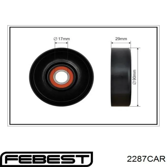 Ролик натяжителя приводного ремня Febest 2287CAR