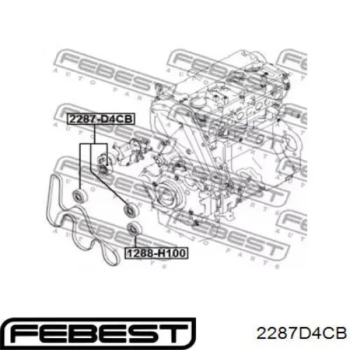 Купить 2287D4CB Febest Натяжной ролик