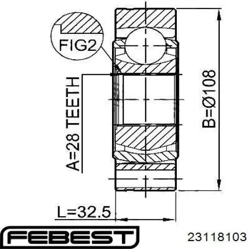 ШРУС внутренний 23118103 Febest