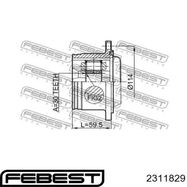 Купить 2311829 Febest Шрус внутренний левый