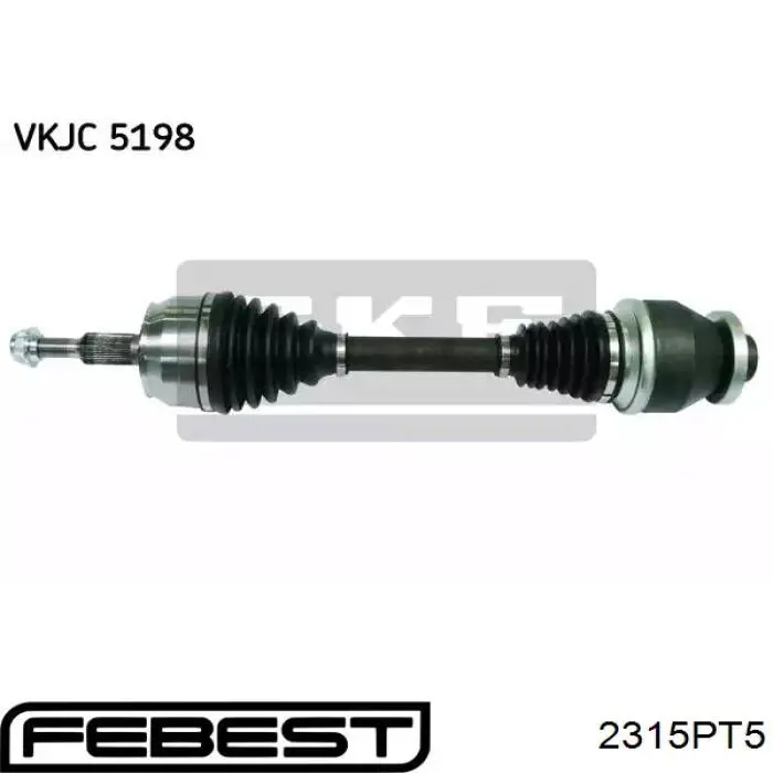 Пыльник ШРУСа внутренний, передней полуоси Febest 2315PT5