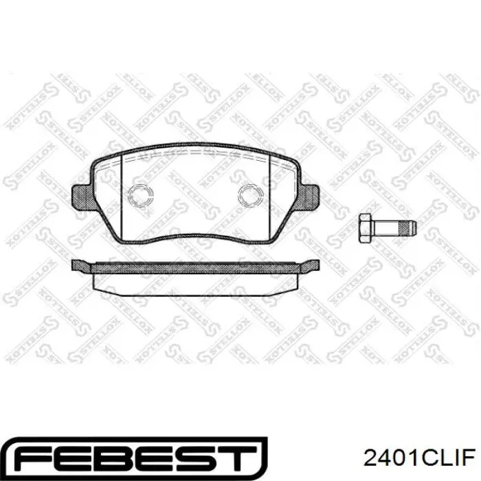 Тормозные колодки Febest 2401CLIF